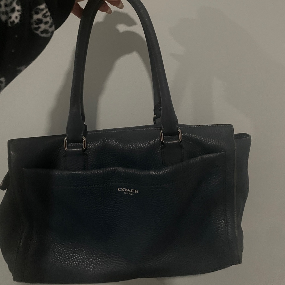 Coach Fulton Satchel blue pebble